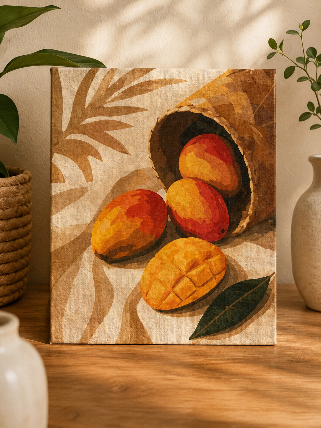 Mango Season Paint By Numbers Kit by HI KOKO FARMS – 12x16 canvas