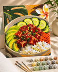 Poke Bowl Paint By Numbers Kit by HI KOKO FARMS – 12x16 canvas