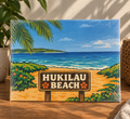 Hukilau Beach Paint By Numbers Kit by HI KOKO FARMS – 12x16 canvas