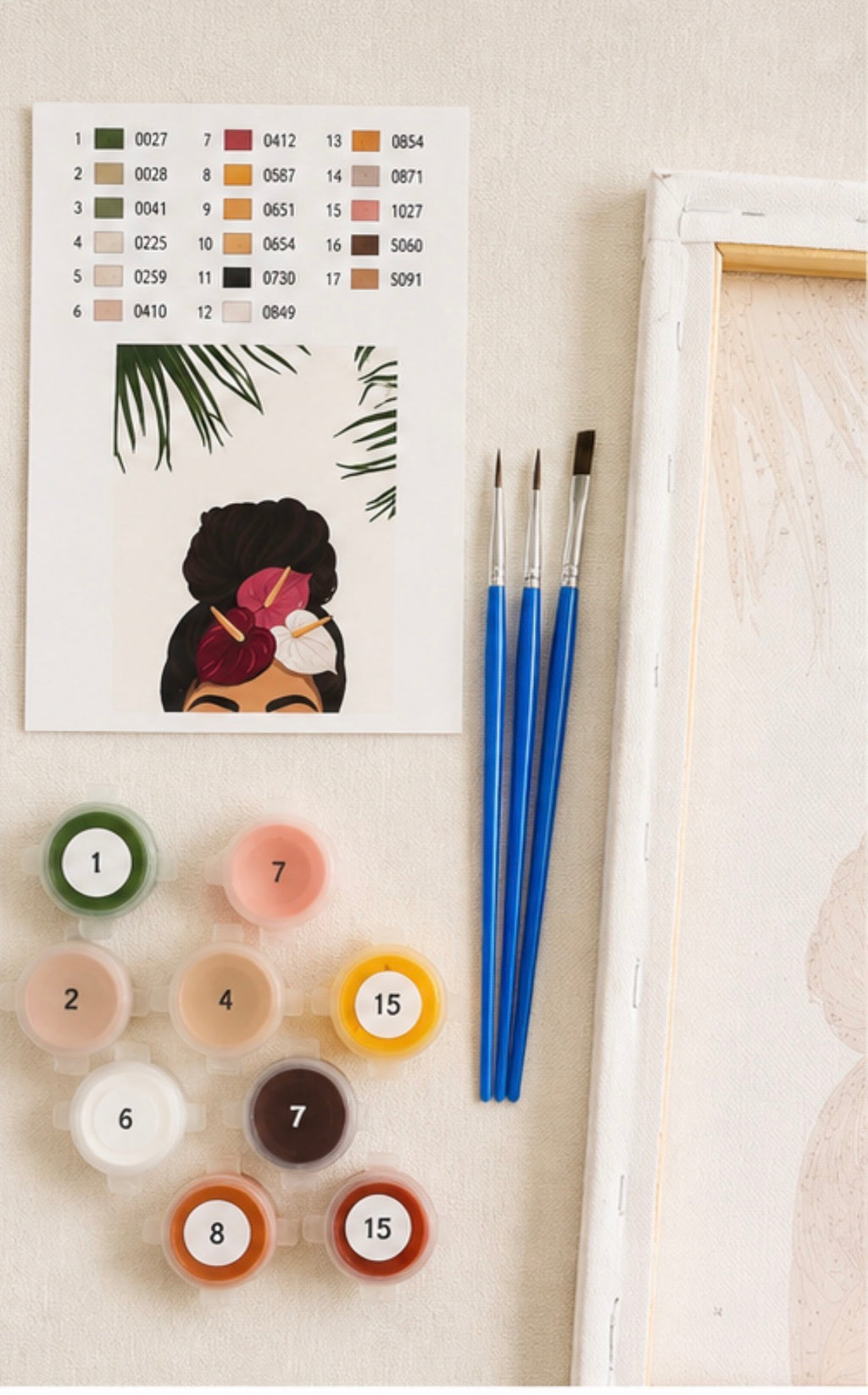 Tita Bun Paint By Numbers Kit by HI KOKO FARMS